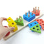 educational wooden geometric sorter board