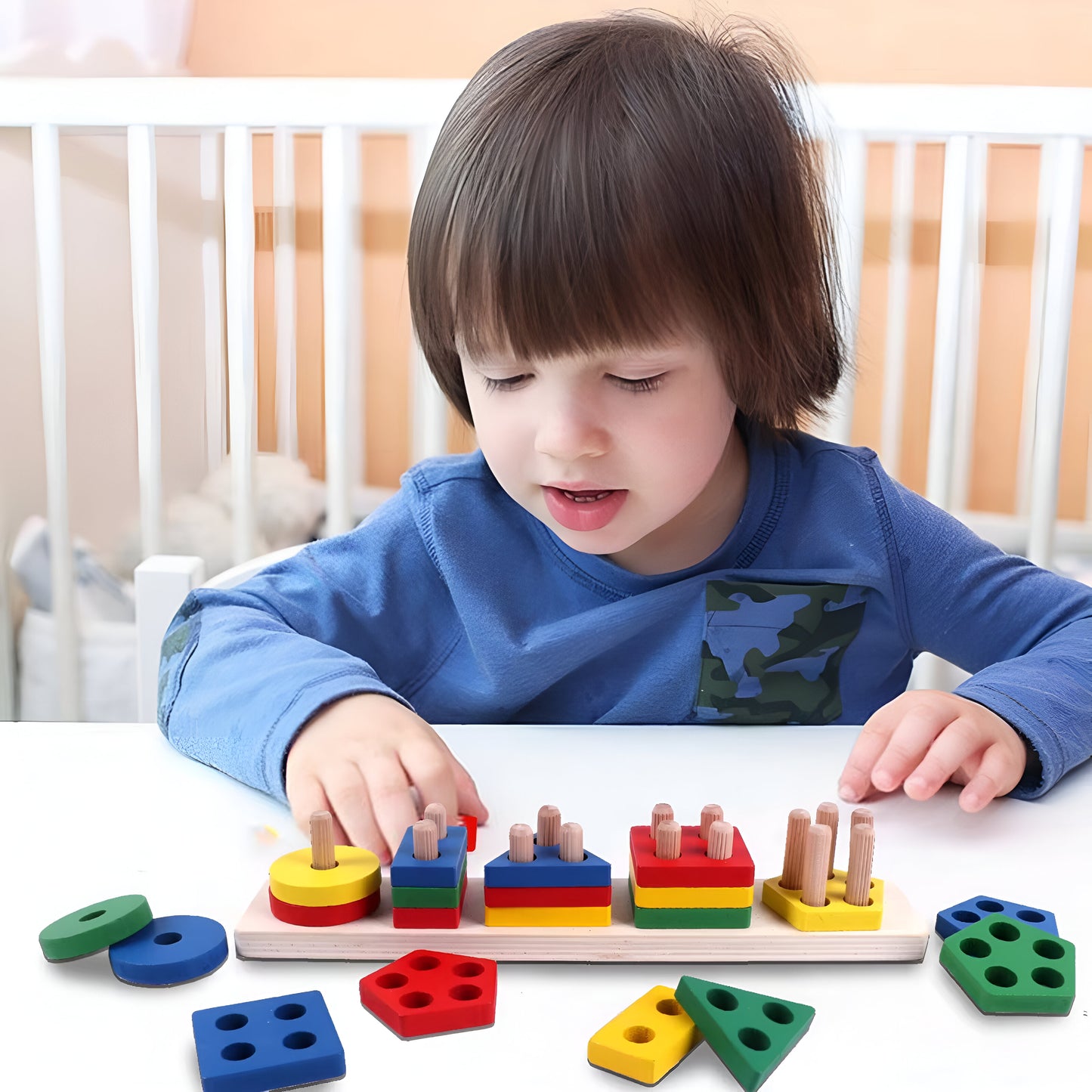 Coogam Wooden Sorting & Stacking Toys